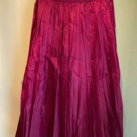Adidas Metallic Pleated Skirt berry M - Picture 3 of 6